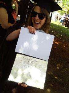 Yes, I actually graduated.